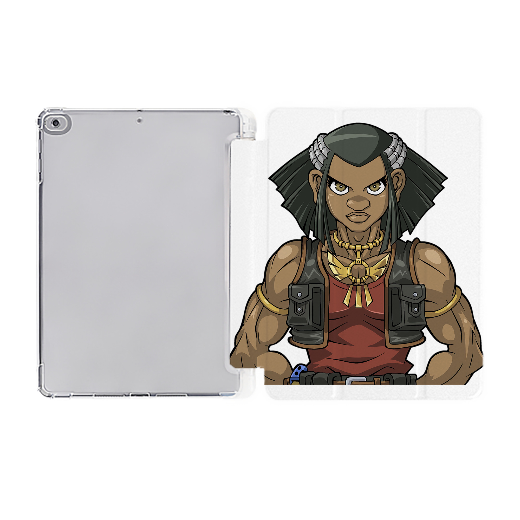 （画像用） 遊☆戯☆王 Yu-Gi-Oh! IPad ケース ペン収納付き 三つ折りスタンド PUレザー×シリコン 対応機種9.5/10.5/10.9インチ